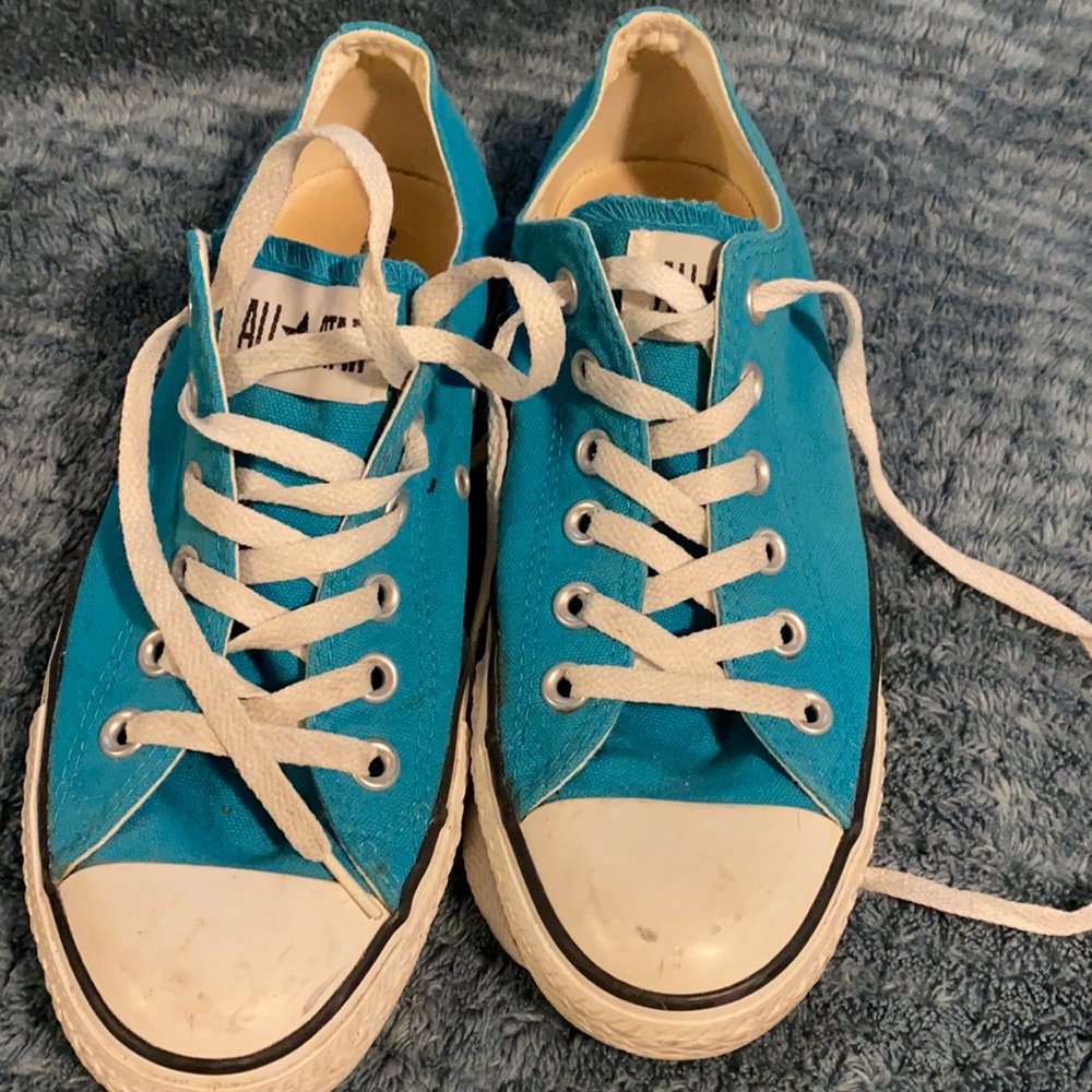 Teal converse all stars